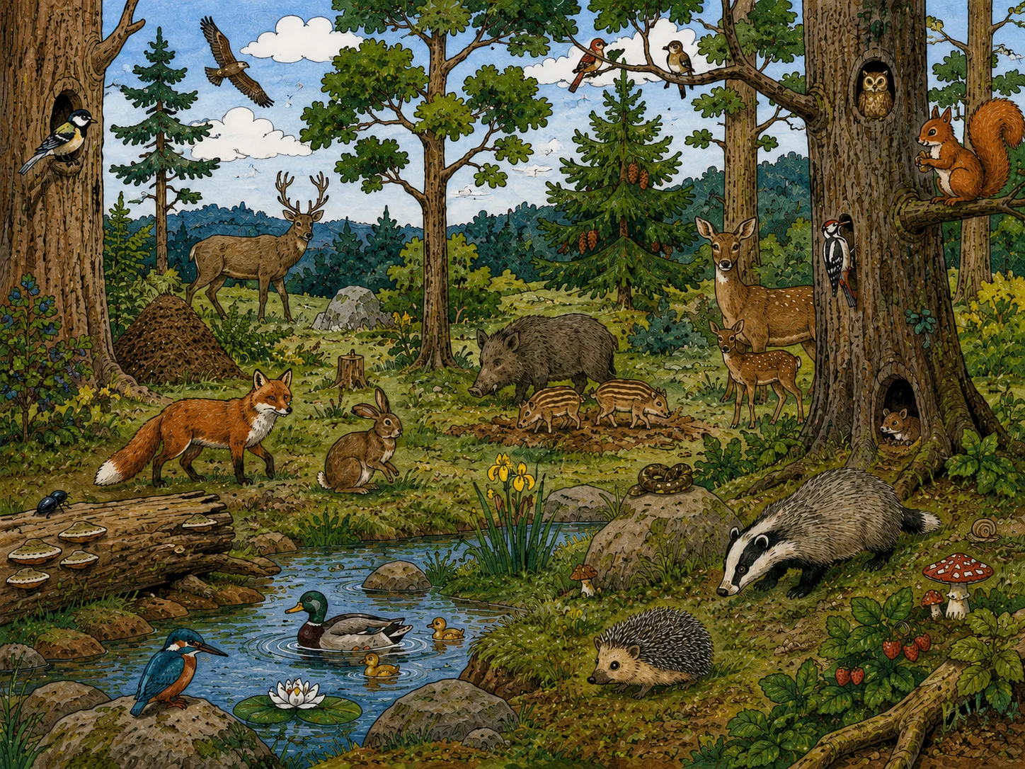 Illustrated discovery scene preview